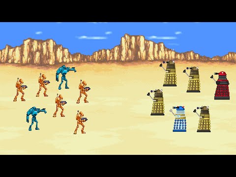 Daleks VS Battle Droids.  Star Wars VS Doctor Who