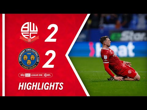 Bolton Wanderers 2-2 Shrewsbury Town | 23/24 highlights