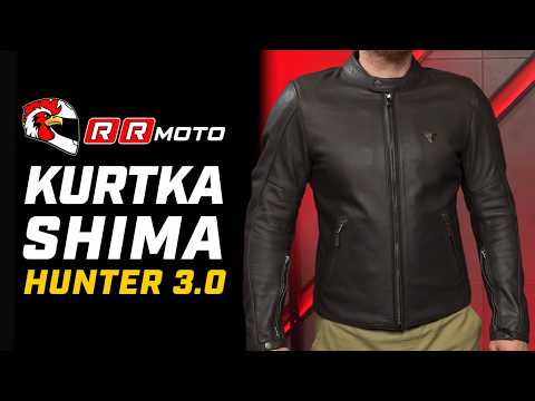 SHIMA HUNTER 3.0 _ klasyczna skórzana kurtka motocyklowa AA z protektorami poziomu 2