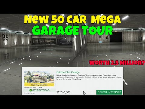 GTA Online New 50 Car GARAGE Tour And Showcase! Worth $2.7 Million? Eclipse Blvd 50 Car Garage