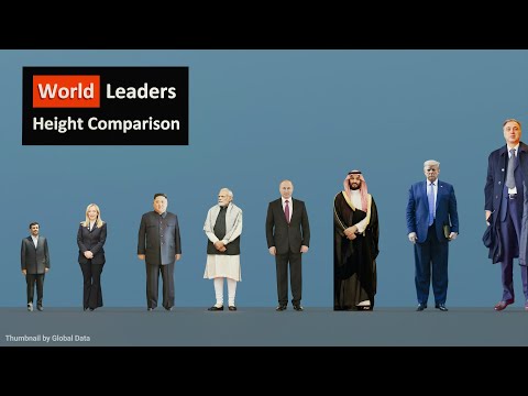 World Leaders Height Comparison 2024 | 3d Animation Size comparison