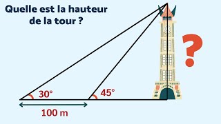 Find the height of the tower - NO CALCULATOR NEEDED 🤨