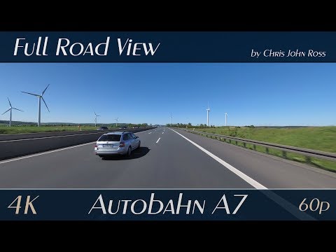 Autobahn (A7), Germany: Bockenem - Dreieck Salzgitter - 4K (UHD/2160p/60p)
