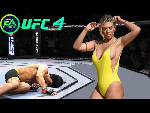 Bruce Lee vs Huge Woman EA Sports UFC 4
