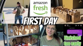 My first day as an Amazon FRESH Driver! $41/hour BUT I finished too early 😵