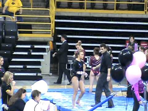 ISU vs Iowa 2-17-12 - Celine Paulus - Vault Gymnastics