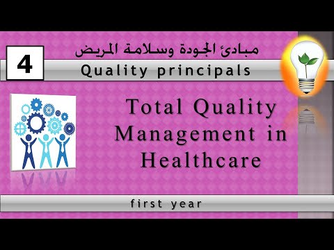 principal of quality 4 Quality Management in Healthcare إدارة الجودة الشاملة في الرعاية الصحية