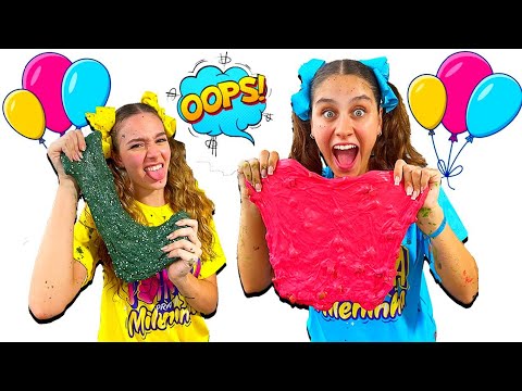 DESAFIO DE SLIME COM BALÕES - MILENINHA E AMIGAS