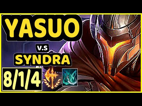 STROMPEST (YASUO) vs SYNDRA - 8/1/4 KDA MID GAMEPLAY - NA Ranked GRANDMASTER