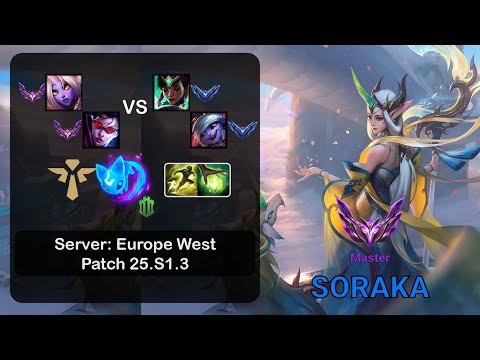 Soraka Support + Vayne vs Karma + Tristana - EUW Master - Patch 25.S1.3