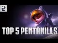 Top 5 Pentakills Teemo 