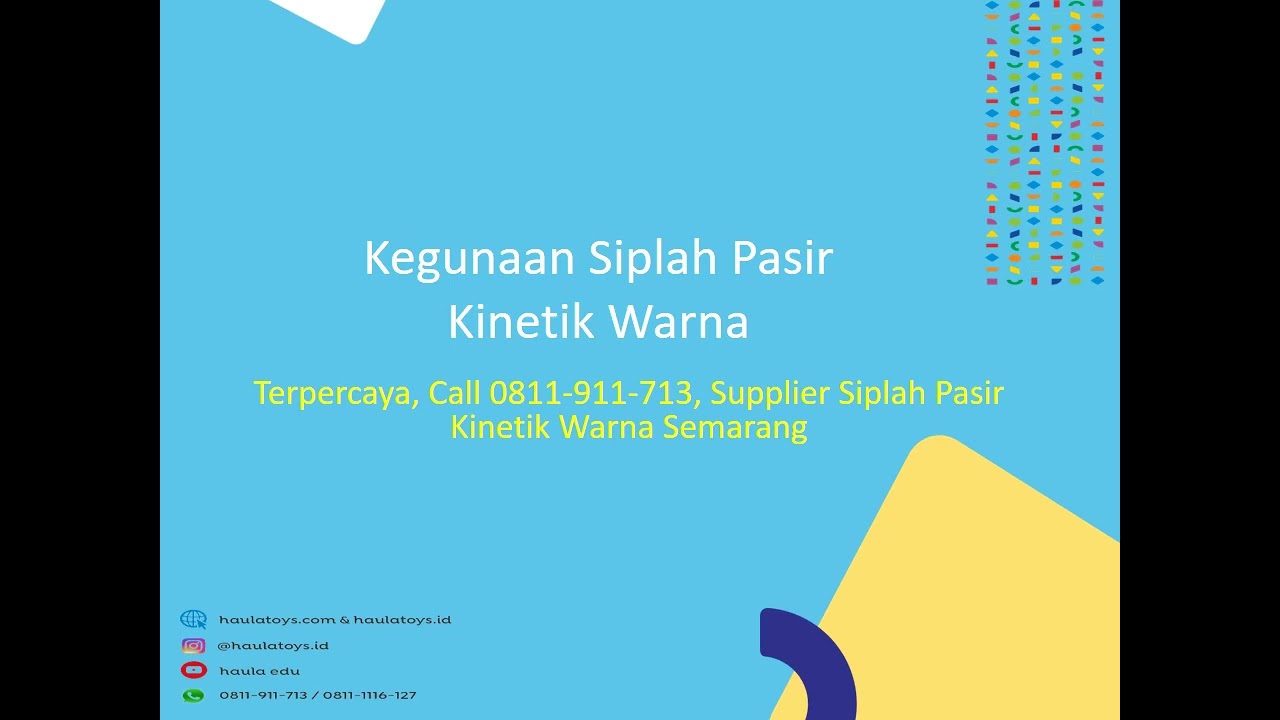 Kegunaan Siplah Pasir Kinetik Warna
