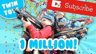 Nerf War:  One Million Subscribers