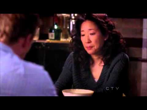 Christina throws a bowl of cereal to Owen - Grey's Anatomy