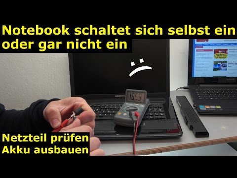 Medion Notebook schaltet sich selbst ein oder gar nicht ein - Laptop Netzteil testen - [4K Video]