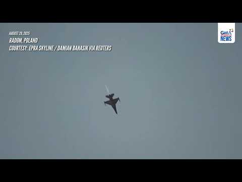 Polish F-16 crashes during airshow rehearsal | GMA Integrated News