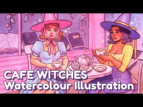 CAFE WITCHES | Watercolour Illustration for Fracture