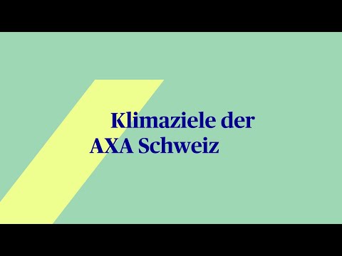 Klimaziele der AXA Schweiz