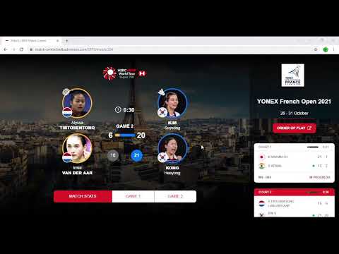 LIVE SCORE FRANCE OPEN 2021 II ALYSSA TIRTOSINTONO/IMKE VAN DER AAR VS KIM SOYEONG/KONG HEEYONG