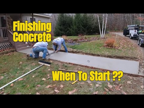 The BIGGEST Mistake People Make When Finishing Concrete Sidewalks - When To START