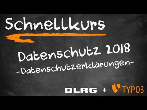 Schnellkurs - TYPO3 - 28 Datenschutzerklärungen