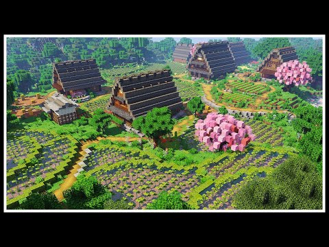 Cortezerino - Japanese Farming Village | Minecraft Timelapse