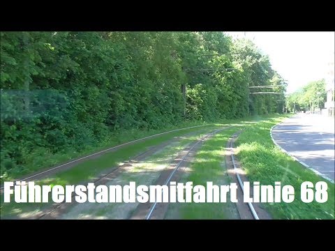 Führerstandsmitfahrt Straßenbahn Berlin Linie 68 Alt-Schmöckwitz - Hirtestraße