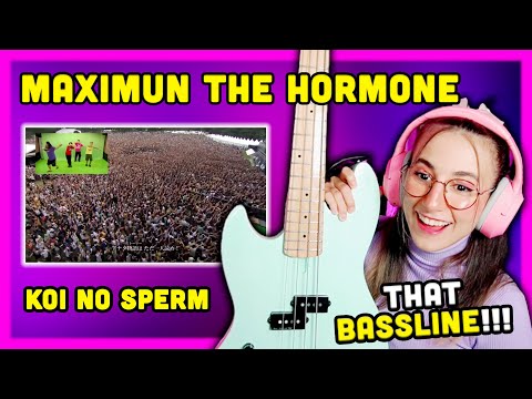 BASSIST REACTS Maximum the Hormone - Koi no sperm マキシマム ザ ホルモン 『恋のスペルマ』 Music Video 野外フェス映像ver