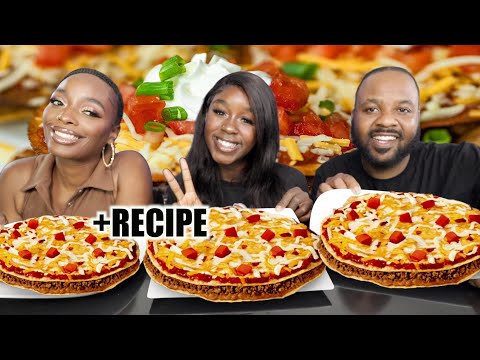VEGAN MEXICAN PIZZA RECIPE | TASTE TEST MUKBANG