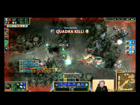 Bjergsen insane 1v5 quadra kill as Zed