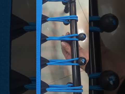 How to install the elastic rope of a trampoline？ #fitness #jumping #sport #trampoline #happy