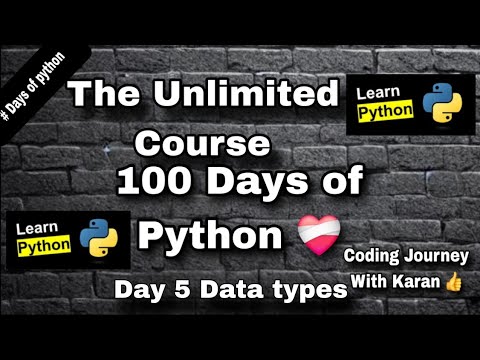 Python Data Types Explained In Hindi Python Tutorial For Beginners Day 5