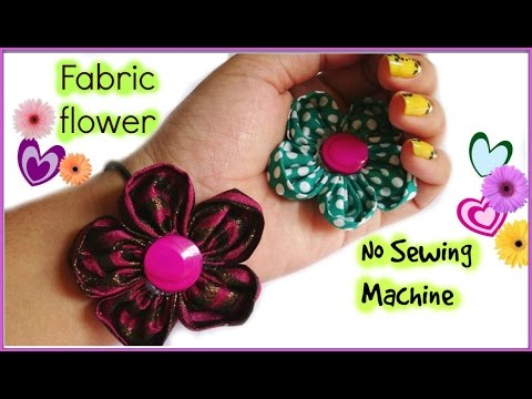 How to make fabric flower | Without sewing machine Video