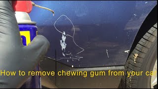 How to remove chewing gum from your car WD 40