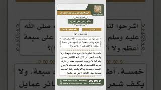 3629 - شرح حديث (أمرت أن أسجد على سبعة أعظم) - نور على الدرب image