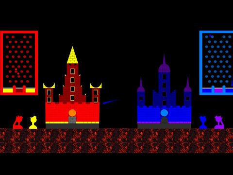 Castle Destruction #3- Marble Race in Algodoo