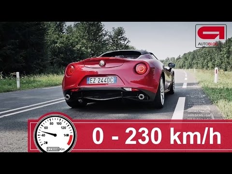 Alfa Romeo 4C Spider (0-230+) acceleration video