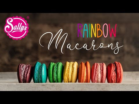 Regenbogen Macarons /  Rainbow Food /Sallys Welt