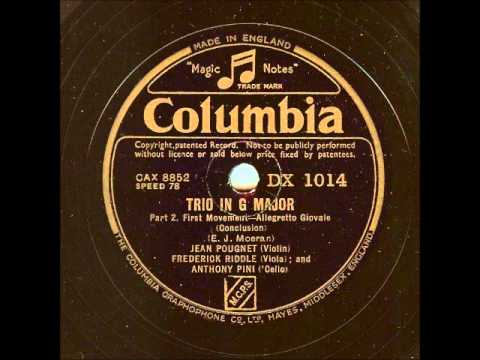 Moeran: String Trio (Pougnet-Riddle-Pini, 1941)
