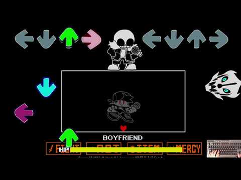 FNF Indie Cross Sans - Burning in Hell (Genocide Song) (4k)