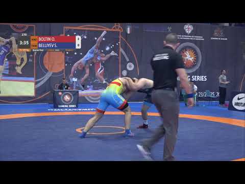 1/4 FS - 125 kg: O. BOLTIN (KAZ) v. S. BELLIYEV (TKM)