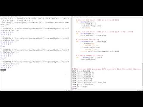 12. Searching for data in a linked list