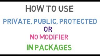 23 - Access Modifiers in Packages | When to use Private Public and Protected in Java