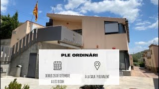 Gravació del Ple Ordinari del 26 de setembre de 2024