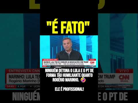 Ninguém DETONA o LULA e o PT de forma tão HUMILHANTE quanto ROGÉRIO MARINHO.🤣