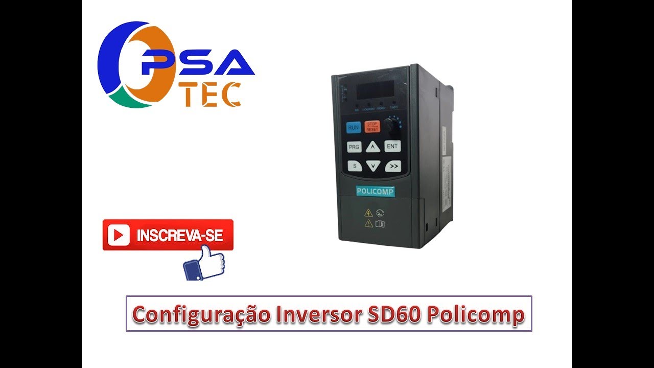 Configuração basica do inversor SD60 POLICOMP : Guia passo a passo
