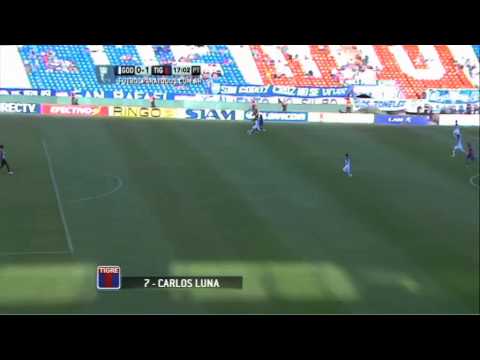Gol de Luna. Godoy Cruz 0 - Tigre 1. Fecha 8. Primera División 2014. Fútbol Para Todos