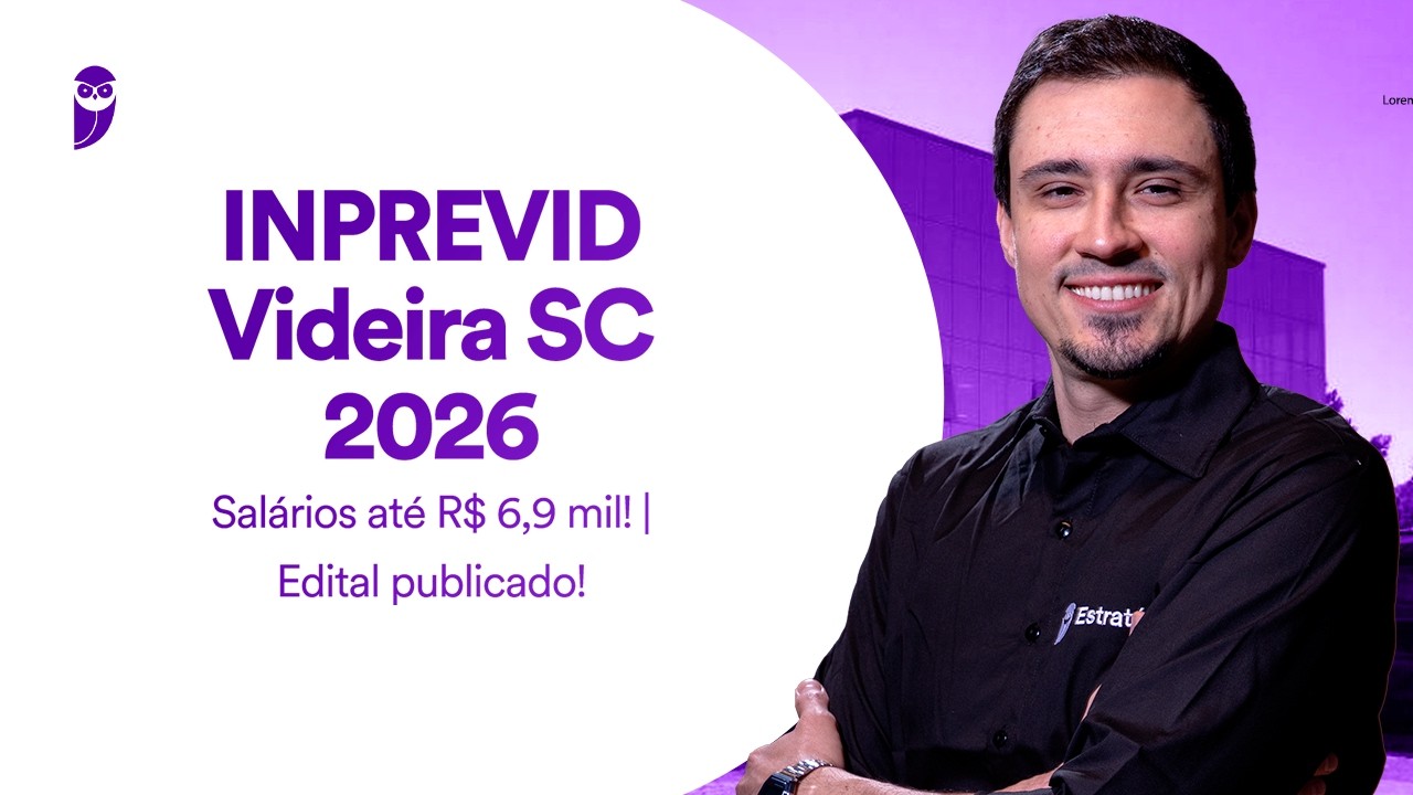 Concurso INPREVID Videira SC 2026 - Salários até R$ 6,9 mil - Edital publicado!
