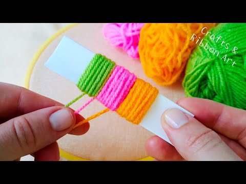It's so Beautiful !! 2 Super Easy Flower Craft Ideas with Wool - DIY Amazing Woolen Flowers
