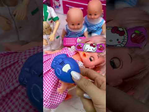 Satisfying With Unboxing Doll First Aid Toys, ASMR Video #shorts